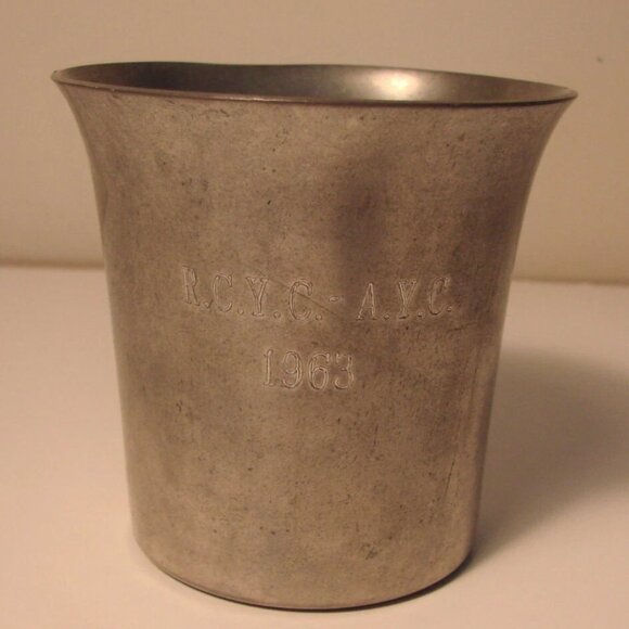 Vintage Pewter Trophy 1963 Colonial Pewter Boardman Royal Cdn Yacht Club Boat - Picture 4 of 11